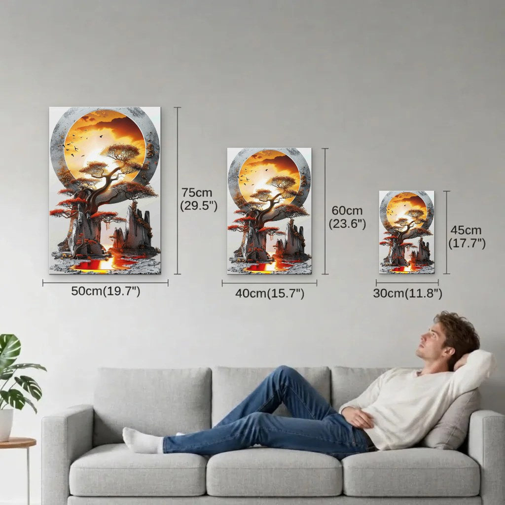 Nature Art size guide 30x45, 40x60, 50x75 cm