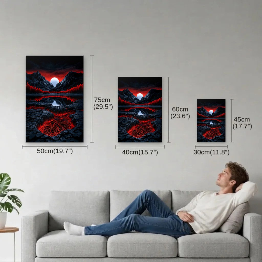 Nature Art size guide 30x45, 40x60, 50x75 cm