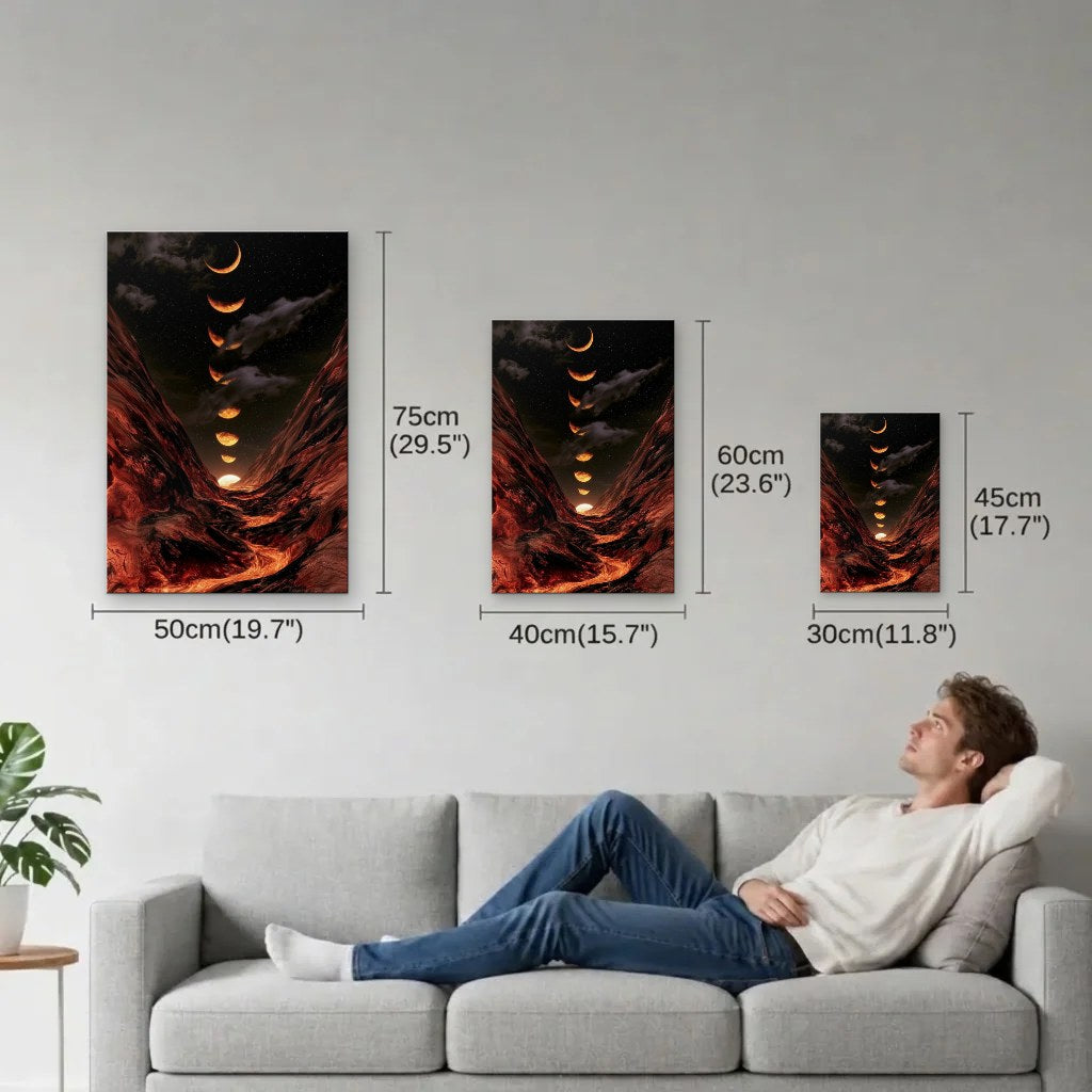 Nature Art size guide 30x45, 40x60, 50x75 cm