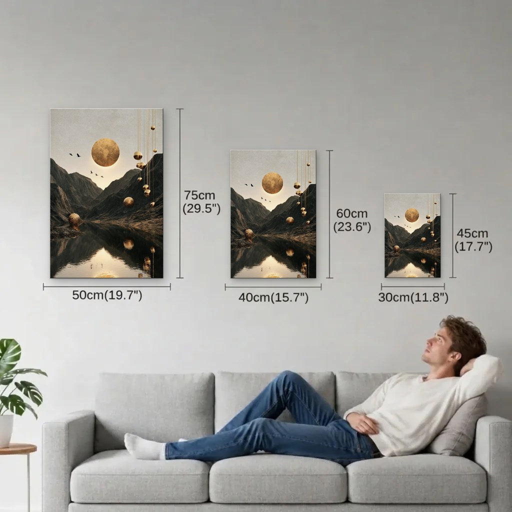 Nature Art size guide 30x45, 40x60, 50x75 cm