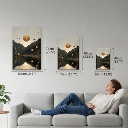 Nature Art size guide 30x45, 40x60, 50x75 cm
