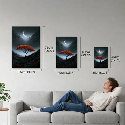 Nature Art size guide 30x45, 40x60, 50x75 cm