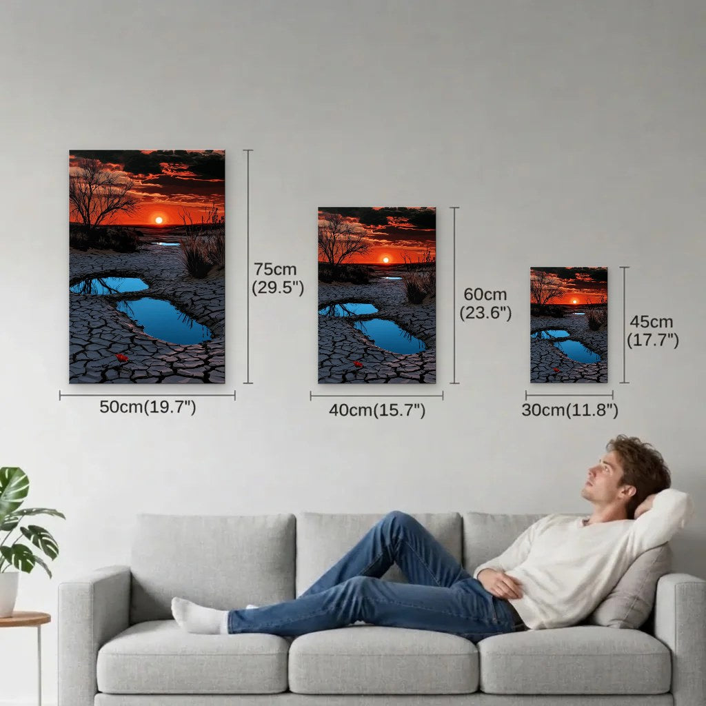 Nature Art size guide 30x45, 40x60, 50x75 cm