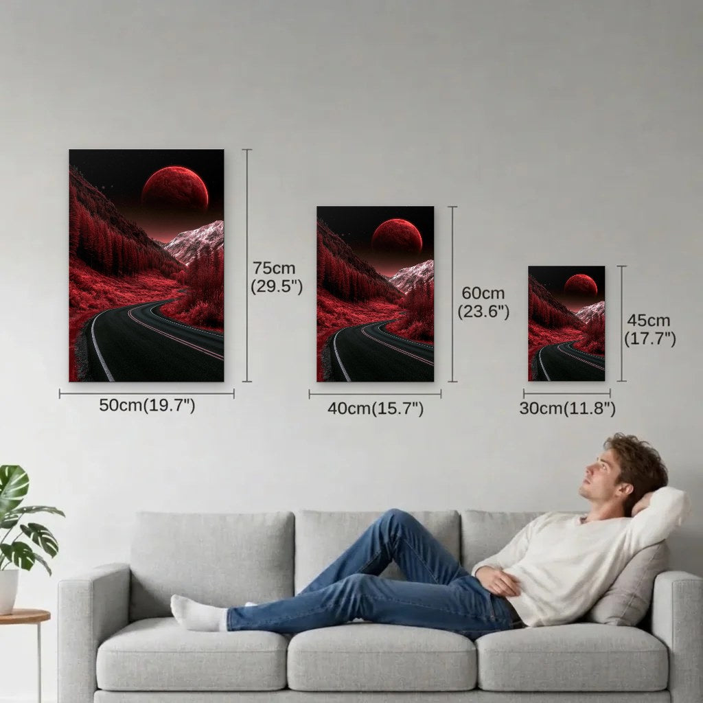Nature Art size guide 30x45, 40x60, 50x75 cm