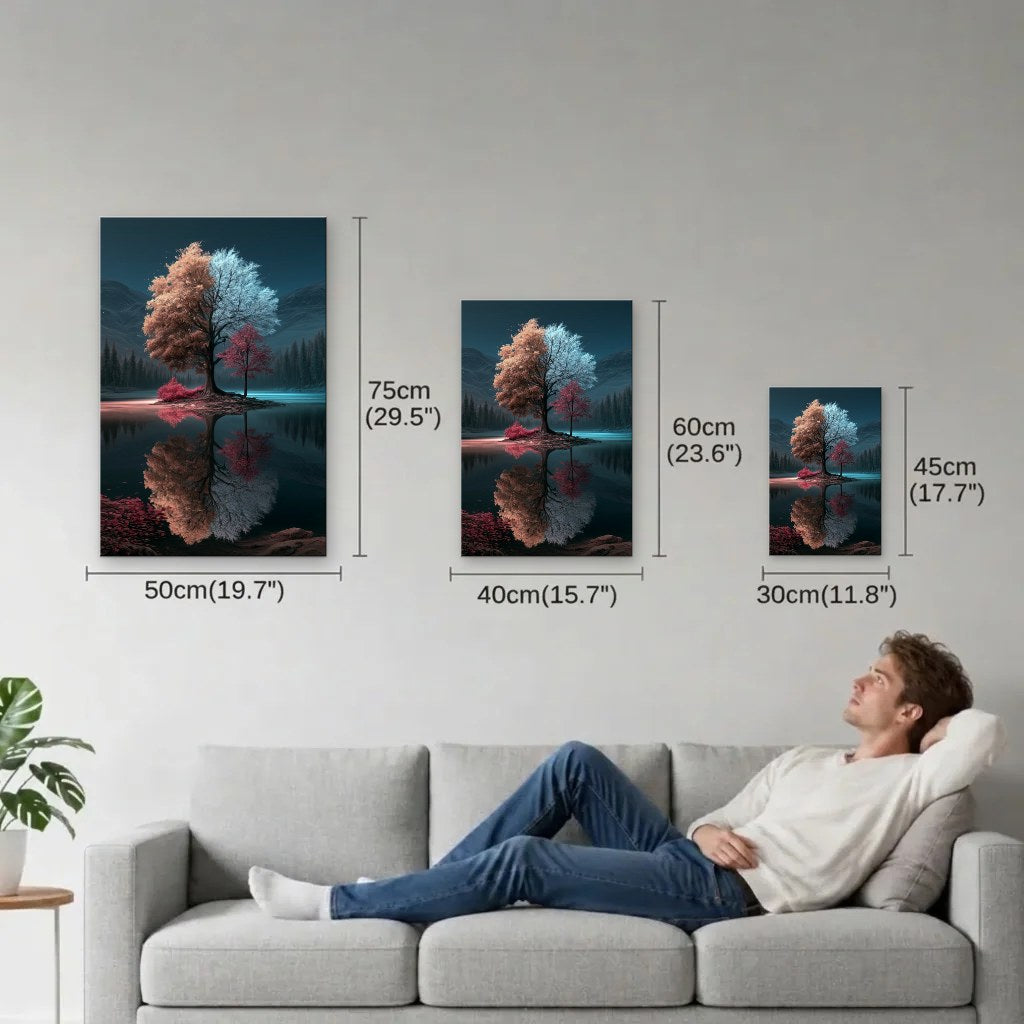 Nature Art size guide 30x45, 40x60, 50x75 cm
