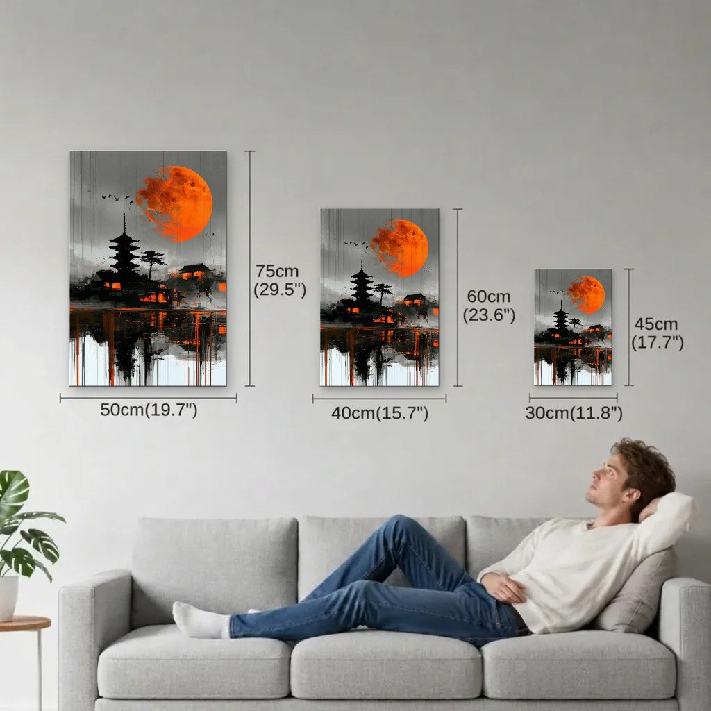 Nature Art size guide 30x45, 40x60, 50x75 cm