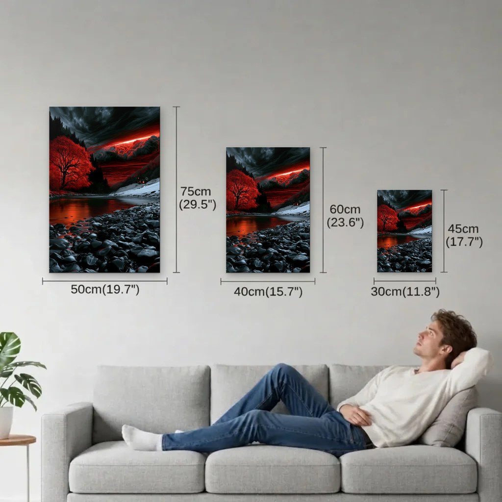 Nature Art size guide 30x45, 40x60, 50x75 cm