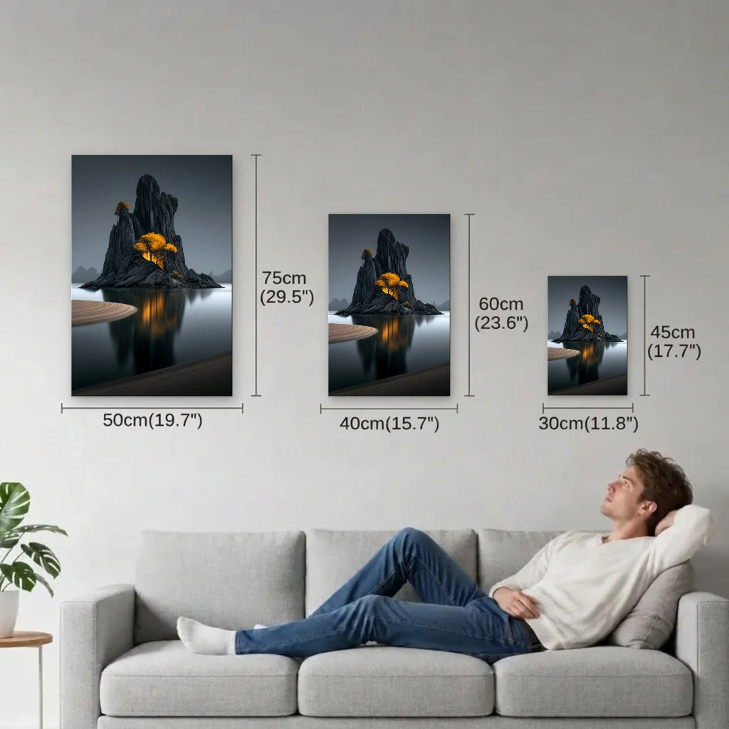 Nature Art size guide 30x45, 40x60, 50x75 cm