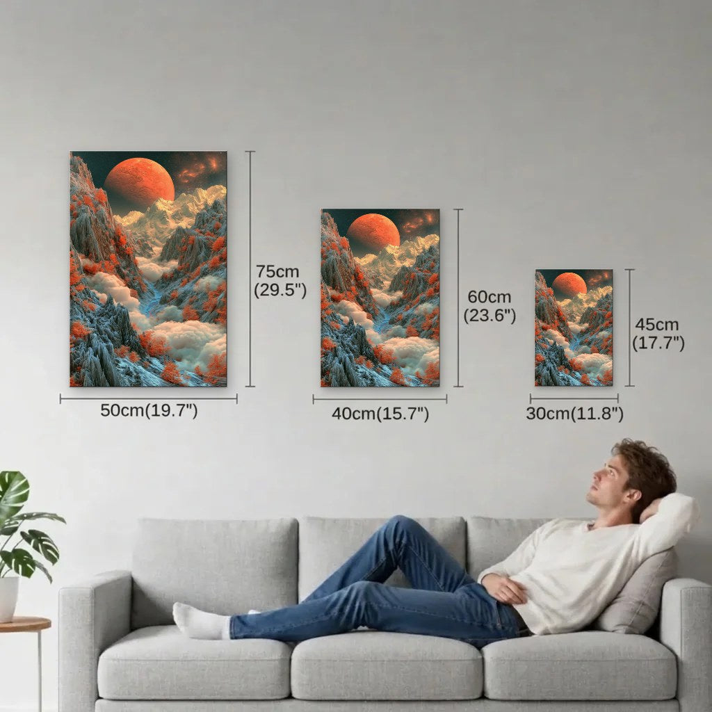 Nature Art size guide 30x45, 40x60, 50x75 cm