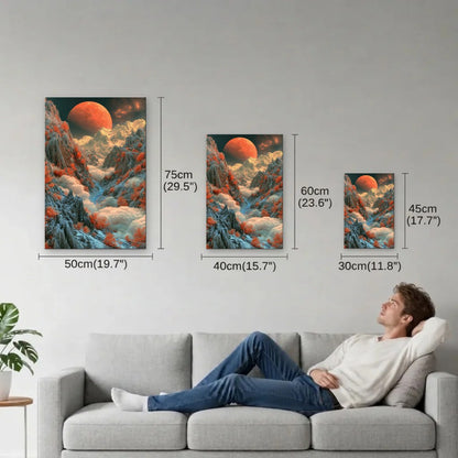 Nature Art size guide 30x45, 40x60, 50x75 cm