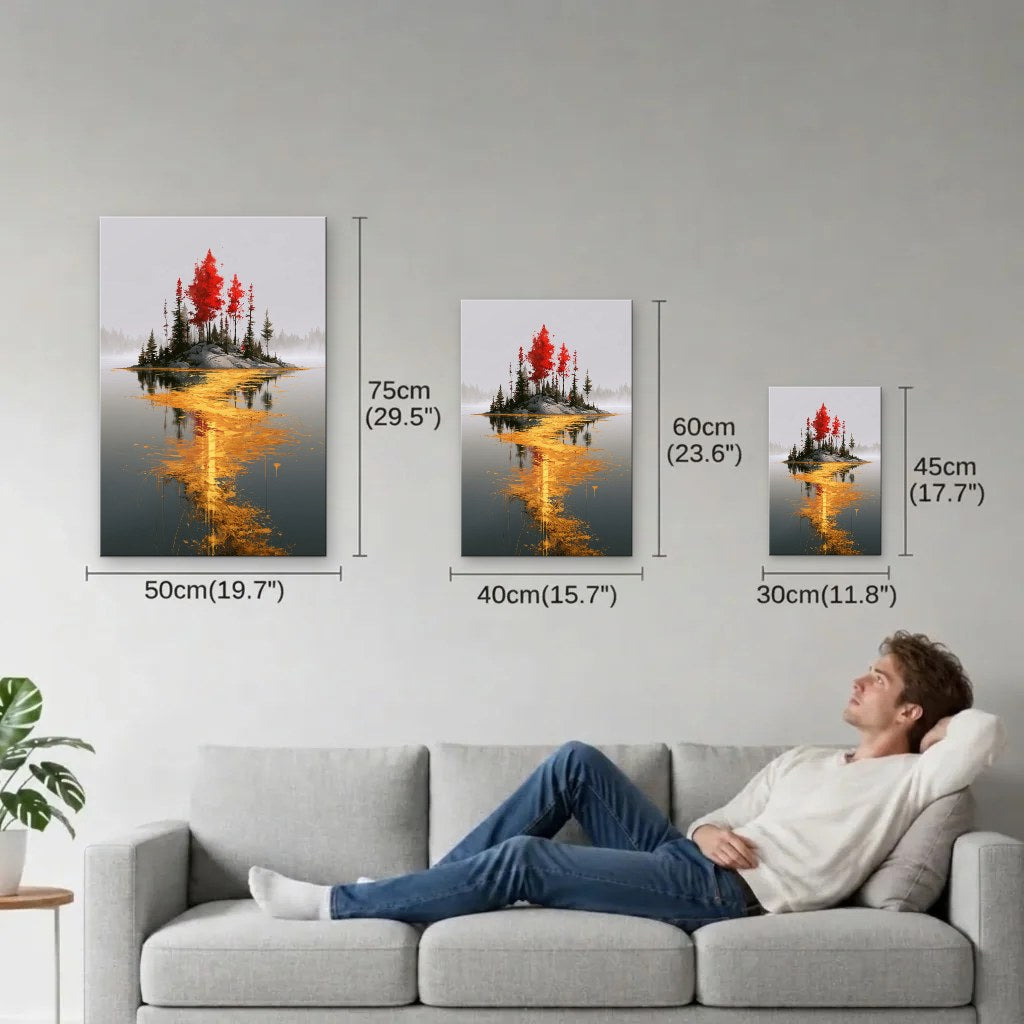 Nature Art size guide 30x45, 40x60, 50x75 cm