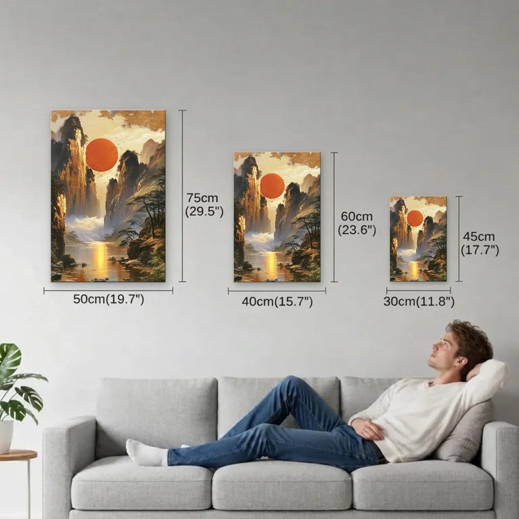 Nature Art size guide 30x45, 40x60, 50x75 cm
