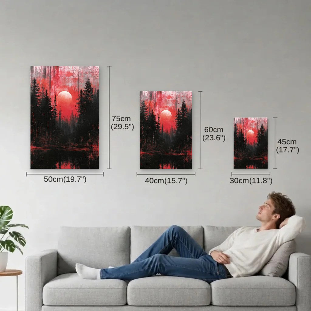 Nature Art size guide 30x45, 40x60, 50x75 cm