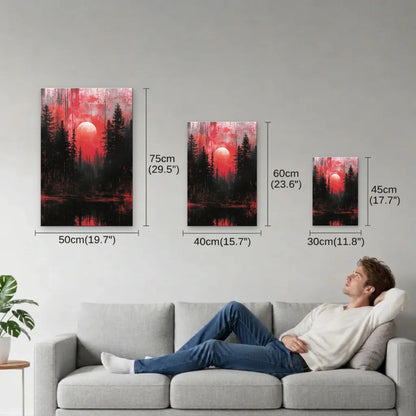 Nature Art size guide 30x45, 40x60, 50x75 cm