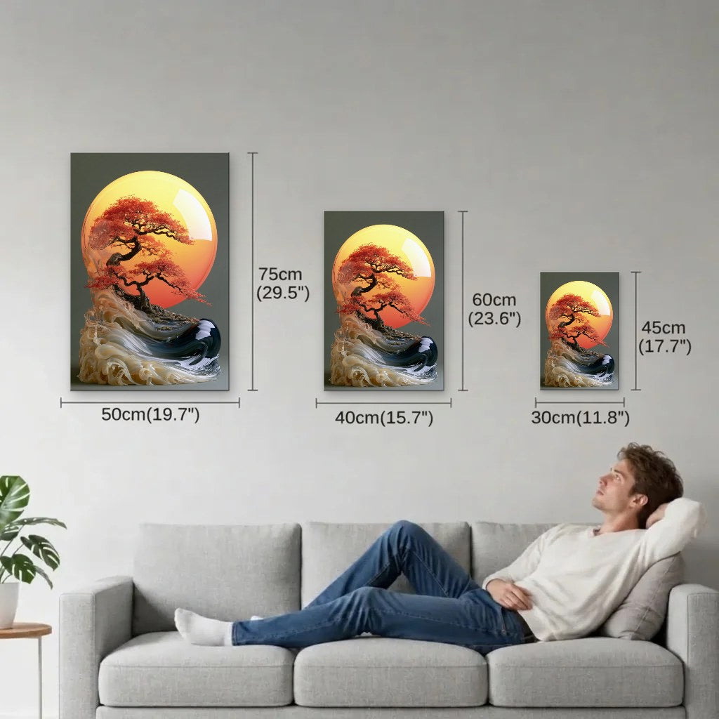 Nature Art size guide 30x45, 40x60, 50x75 cm