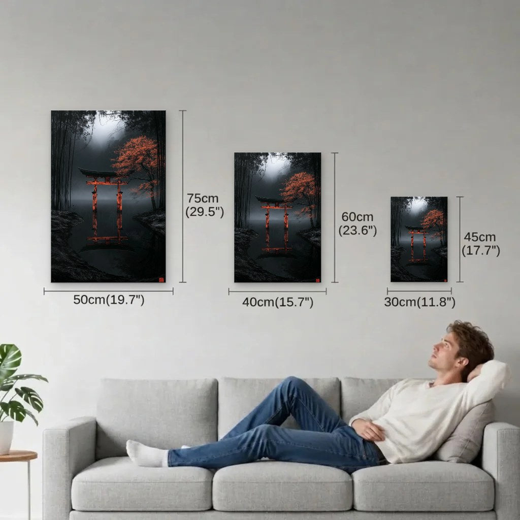 Nature Art size guide 30x45, 40x60, 50x75 cm