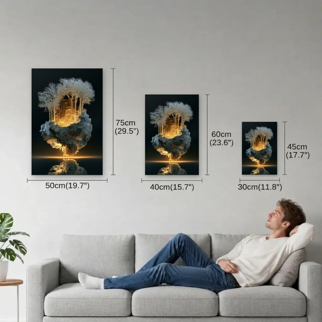 Nature Art size guide 30x45, 40x60, 50x75 cm