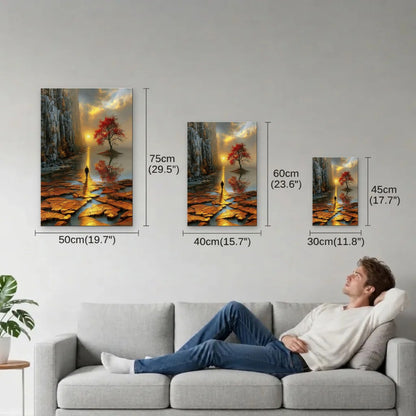 Nature Art size guide 30x45, 40x60, 50x75 cm
