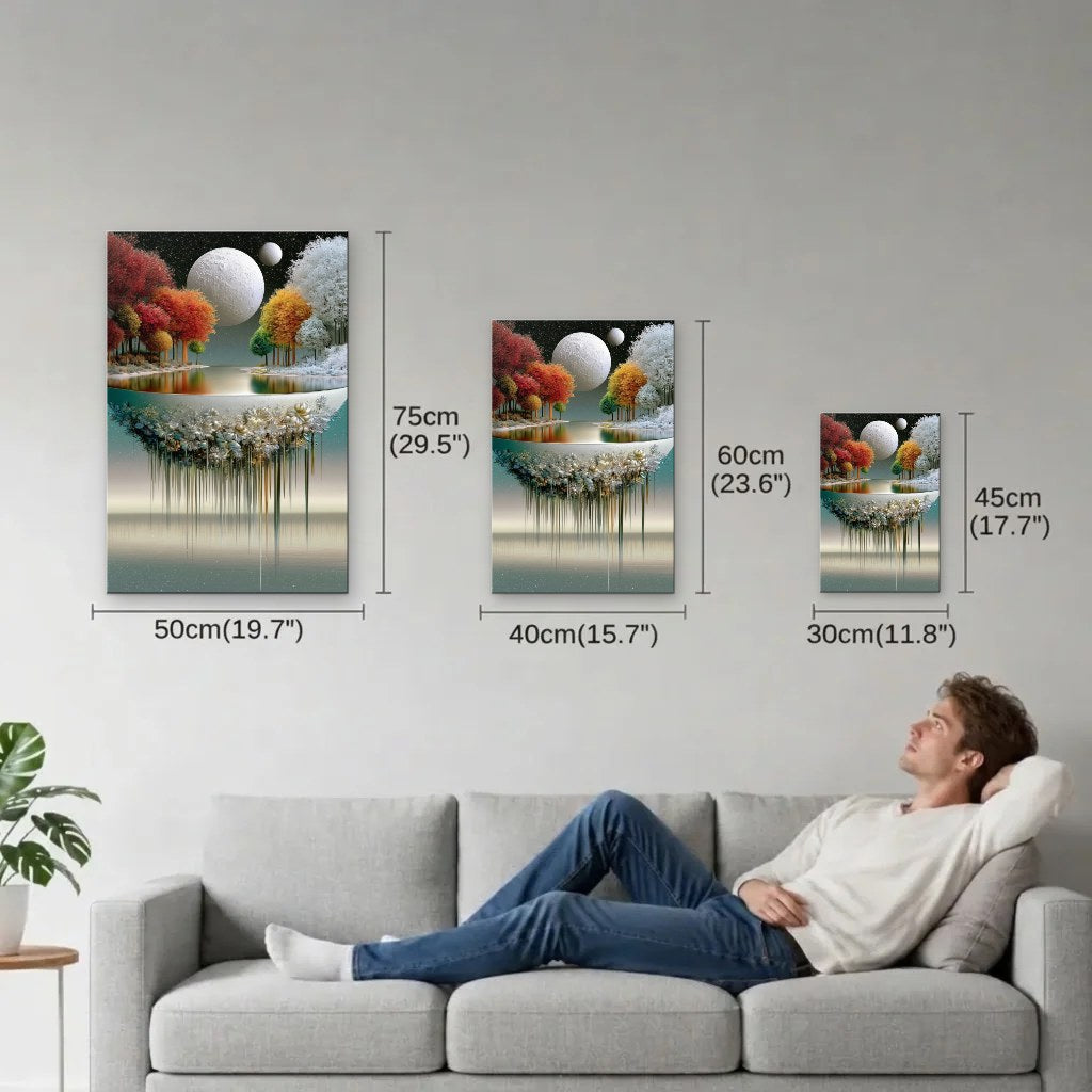 Nature Art size guide 30x45, 40x60, 50x75 cm