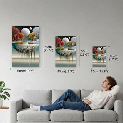 Nature Art size guide 30x45, 40x60, 50x75 cm