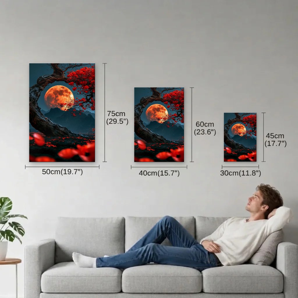 Nature Art size guide 30x45, 40x60, 50x75 cm