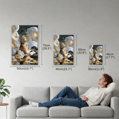 Nature Art size guide 30x45, 40x60, 50x75 cm