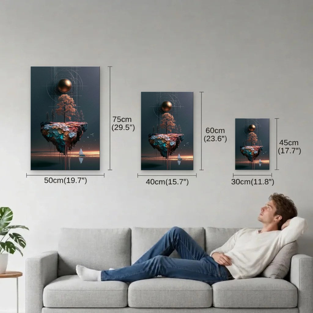 Nature Art size guide 30x45, 40x60, 50x75 cm