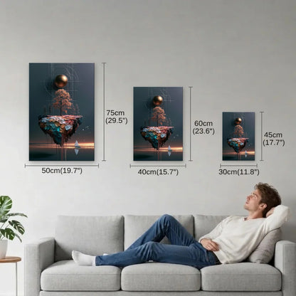 Nature Art size guide 30x45, 40x60, 50x75 cm