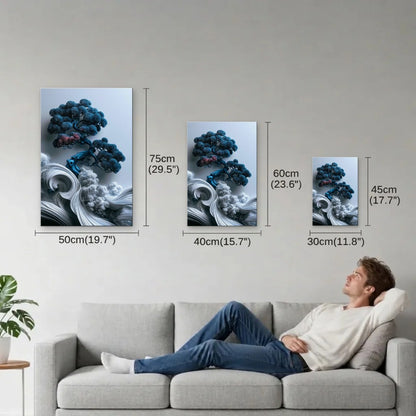 Nature Art size guide 30x45, 40x60, 50x75 cm