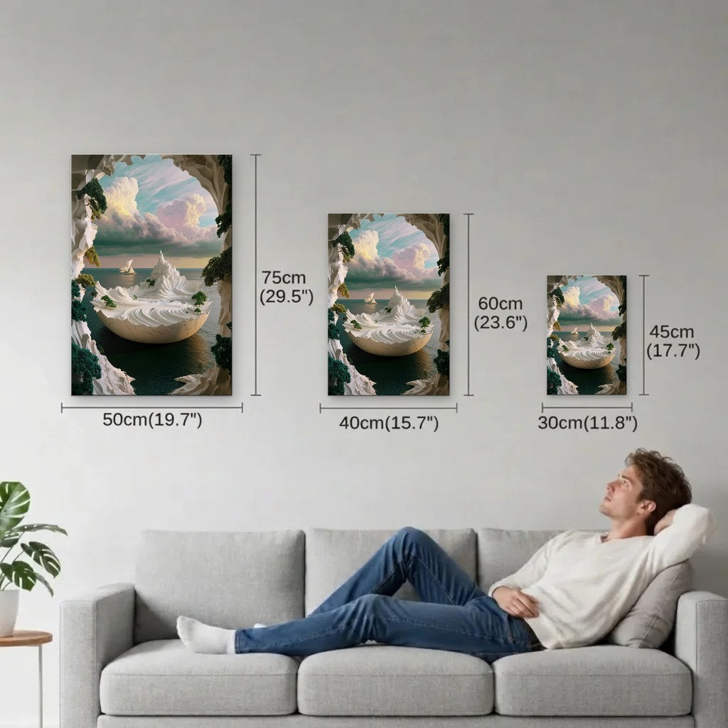 Nature Art size guide 30x45, 40x60, 50x75 cm