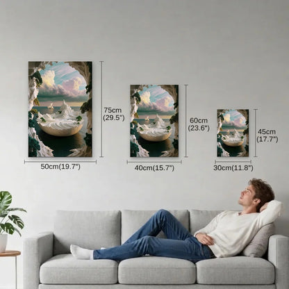 Nature Art size guide 30x45, 40x60, 50x75 cm