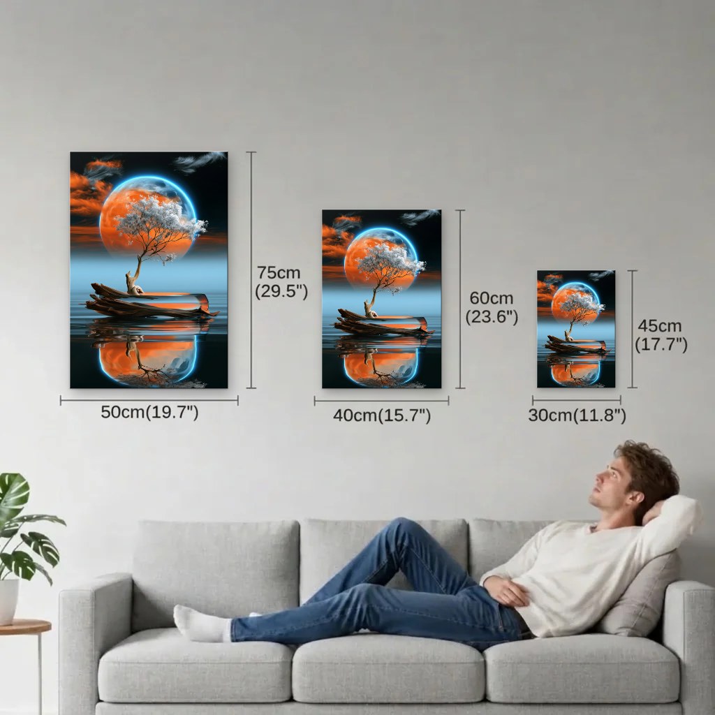 Nature Art size guide 30x45, 40x60, 50x75 cm