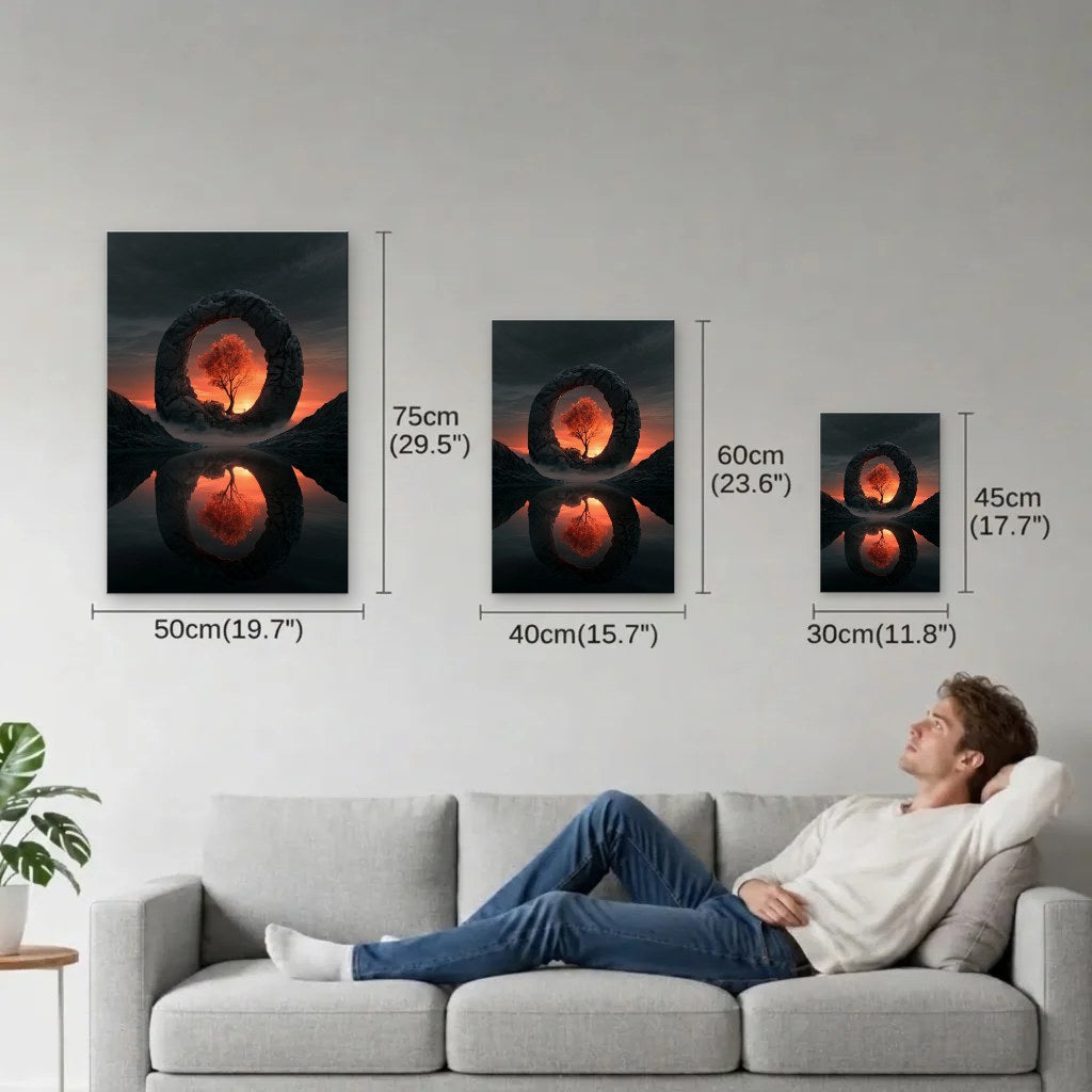 Nature Art size guide 30x45, 40x60, 50x75 cm