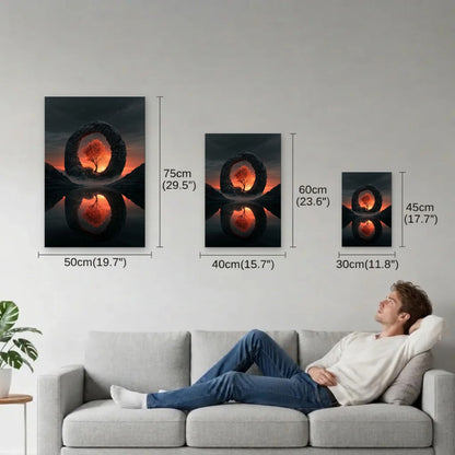 Nature Art size guide 30x45, 40x60, 50x75 cm