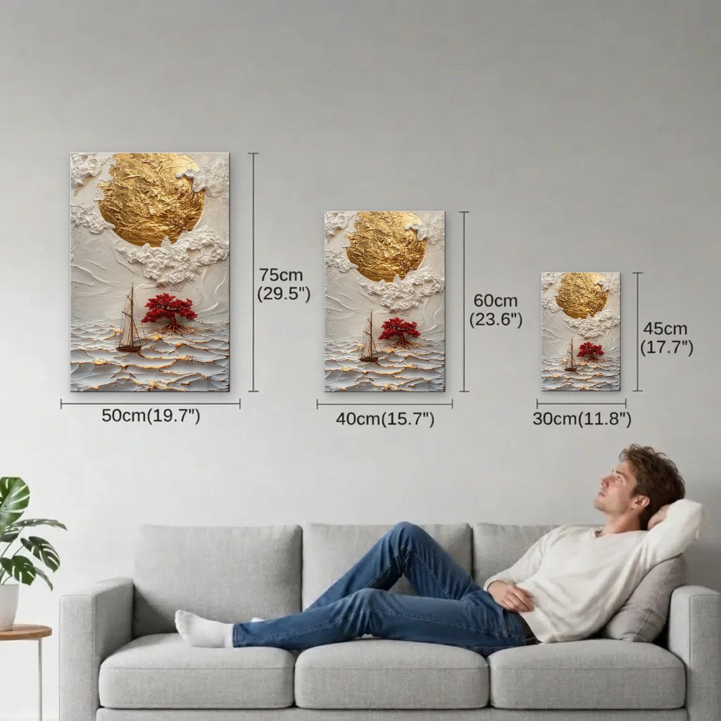 Nature Art size guide 30x45, 40x60, 50x75 cm