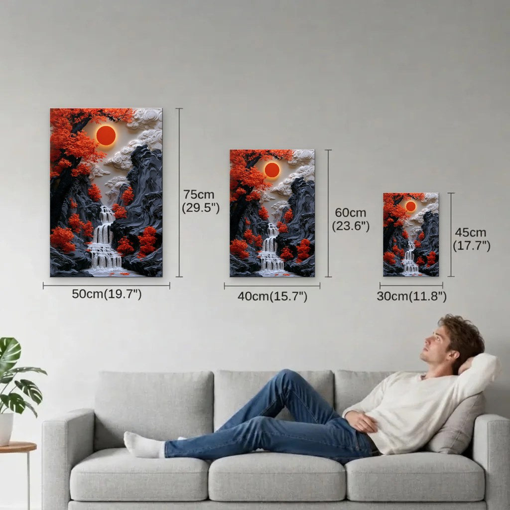 Nature Art size guide 30x45, 40x60, 50x75 cm