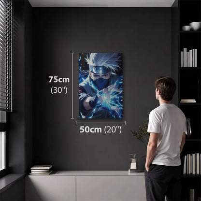 Anime Art 50x75 cm acrylic wall art in a dark modern room