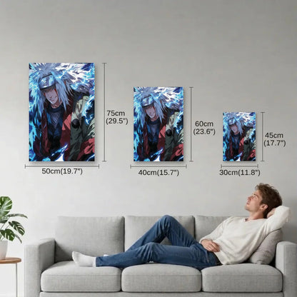 Anime Art size guide 30x45, 40x60, 50x75 cm