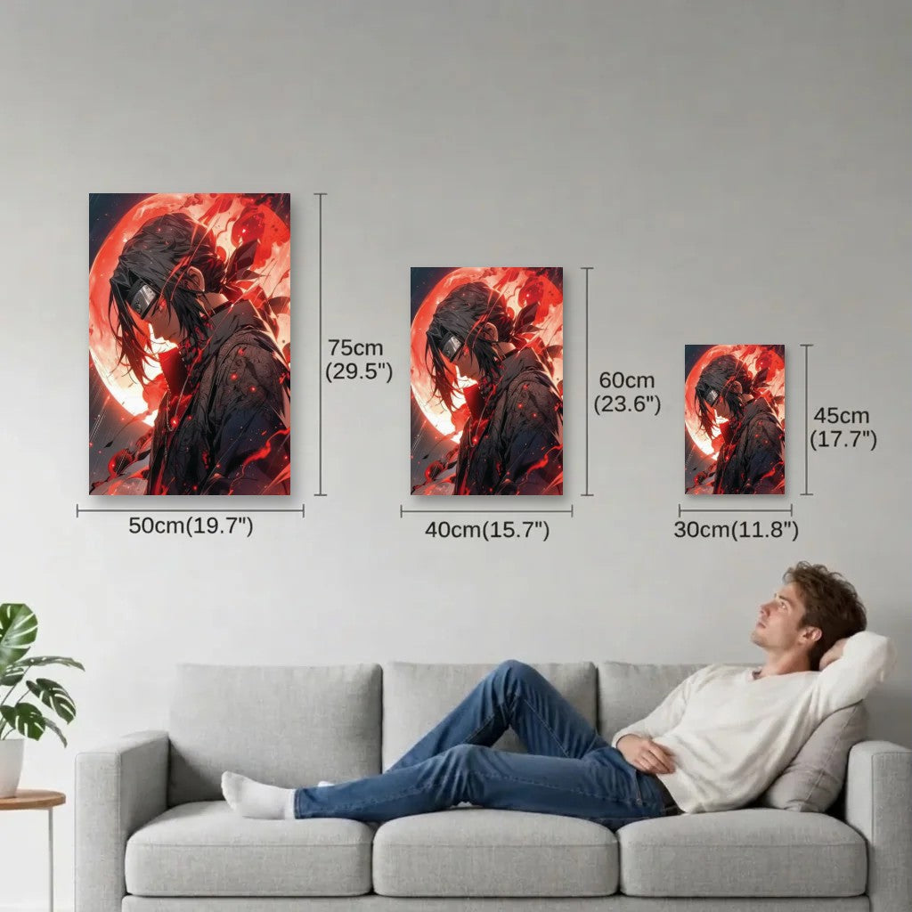 Anime Art size guide 30x45, 40x60, 50x75 cm
