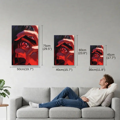 Anime Art size guide 30x45, 40x60, 50x75 cm