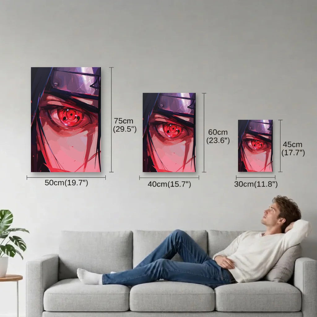 Anime Art size guide 30x45, 40x60, 50x75 cm
