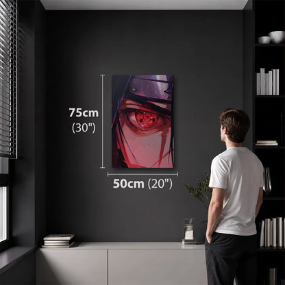 Anime Art 50x75 cm acrylic wall art in a dark modern room
