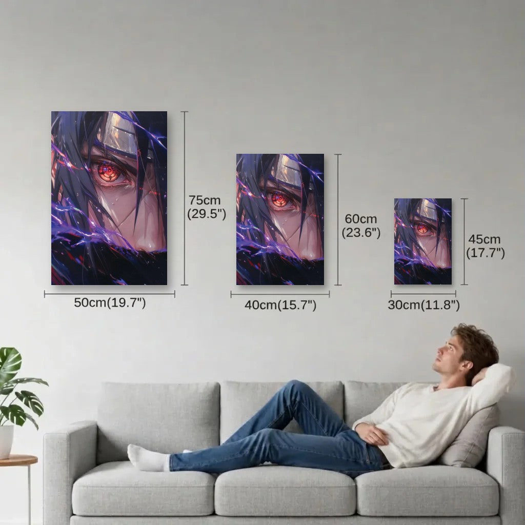 Anime Art size guide 30x45, 40x60, 50x75 cm