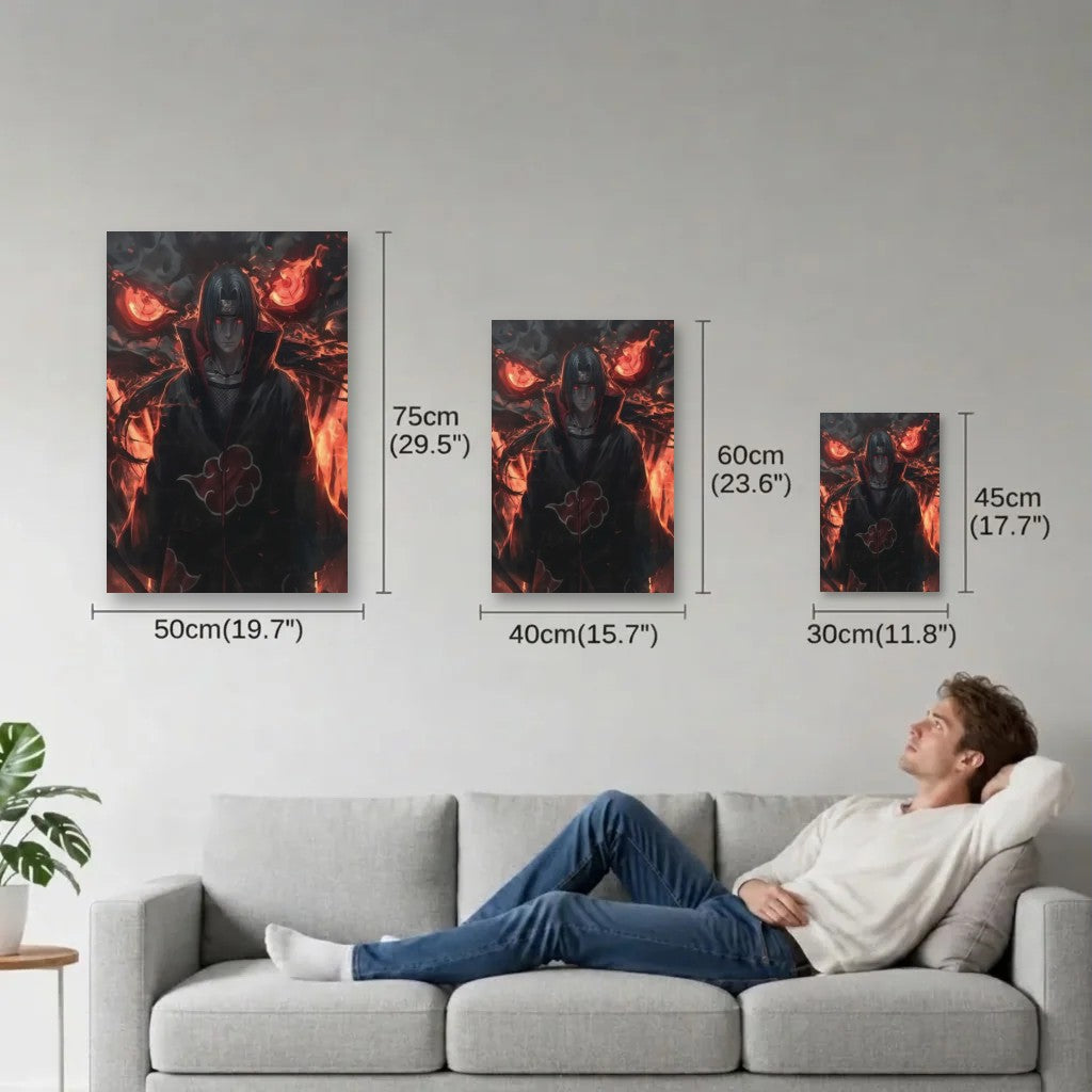 Anime Art size guide 30x45, 40x60, 50x75 cm