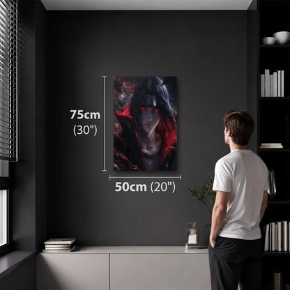 Anime Art 50x75 cm acrylic wall art in a dark modern room