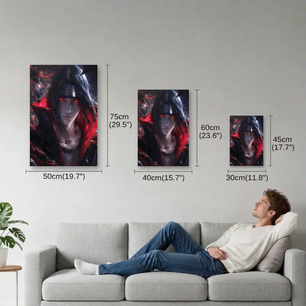 Anime Art size guide 30x45, 40x60, 50x75 cm