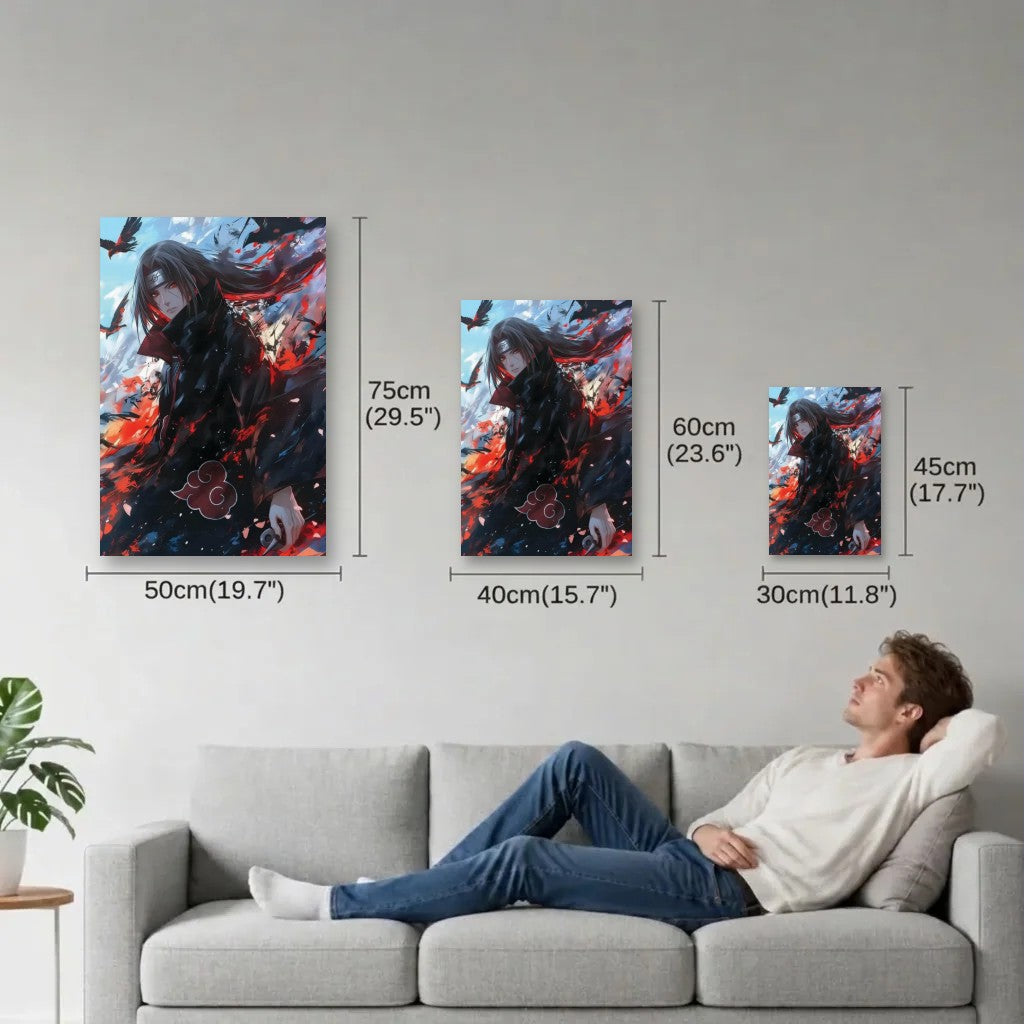 Anime Art size guide 30x45, 40x60, 50x75 cm