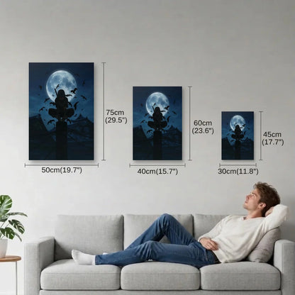Anime Art size guide 30x45, 40x60, 50x75 cm