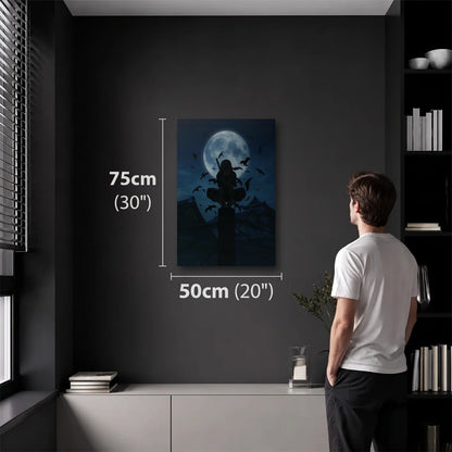Anime Art 50x75 cm acrylic wall art in a dark modern room