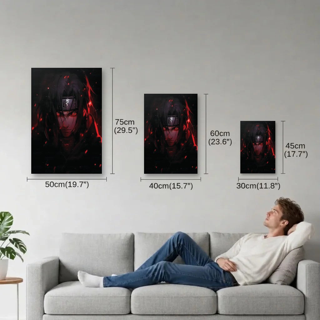 Anime Art size guide 30x45, 40x60, 50x75 cm